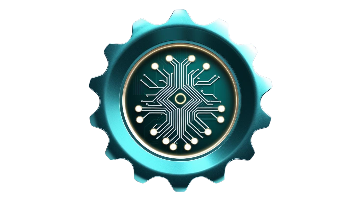 Gear icon symbolizing precision and advanced tools in AI-enhanced business consulting.