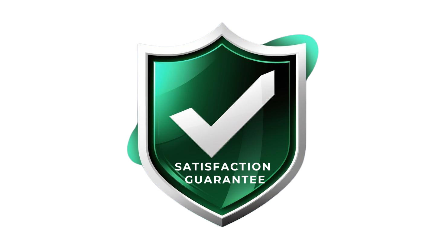 Shield icon symbolizing the satisfaction guarantee.